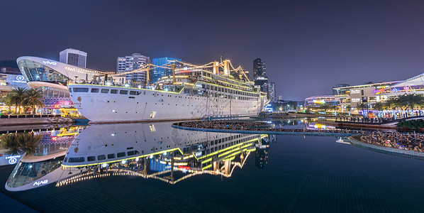 深圳海上世界深圳南山海上世界夜景背景