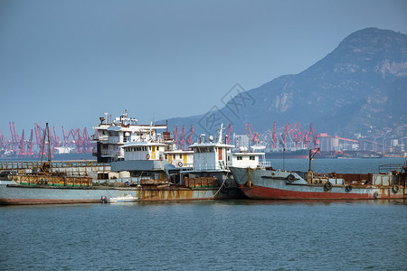 连岛海滨浴场江苏省连云港连岛港口风光背景