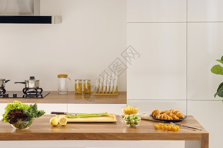 厨房植物后现代风格室内厨房背景