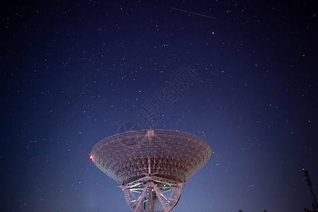 球面射电望远镜北京密云不老屯天文台星空背景