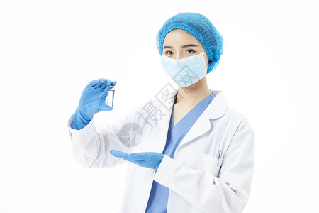 女性医生手术服试剂实验图片