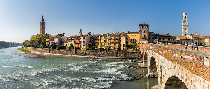 意大利维罗纳老城区全景图高清图片