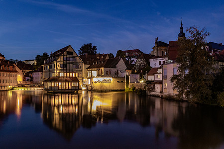 德国旅游城市科堡夜景高清图片