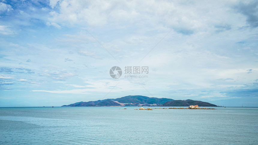 越南芽庄海滨海岛风光实拍图片