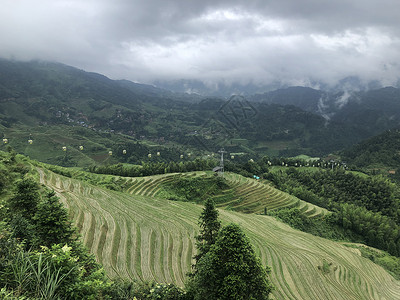 槟榔谷黎苗风景桂林龙脊梯田背景