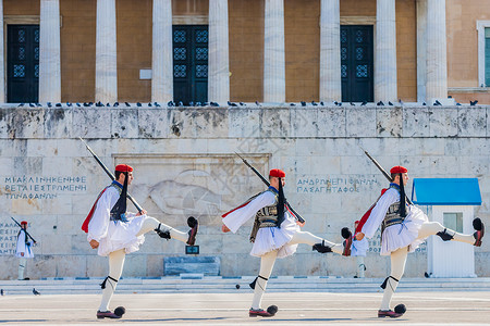 宪法日希腊雅典换岗日换岗仪式背景