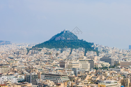 希腊雅典狼山背景图片