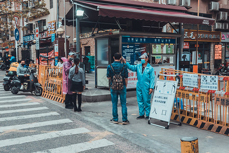 志愿者招募【媒体用图】疫情期间的社区防疫工作背景