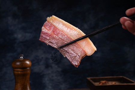 四川风味腊肉特写高清图片