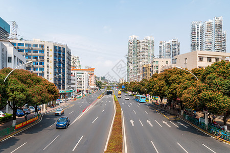 厦门东渡交通公路绿化高清图片素材