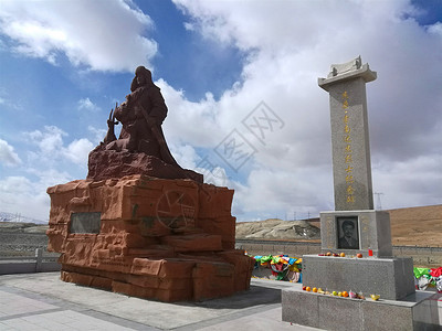 诺曼底烈士青海可可西里保护区索南达杰烈士纪念碑背景