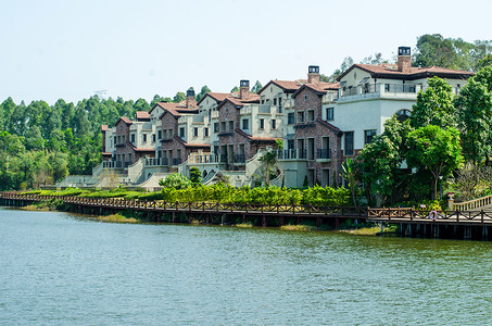 东莞松山湖别墅建筑背景图片