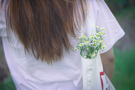 小清新少女背影图片