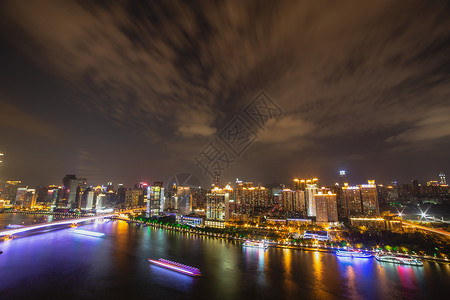 广东省广州市越秀区夜景背景图片