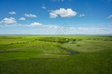 春河内蒙希拉穆仁草原风光背景