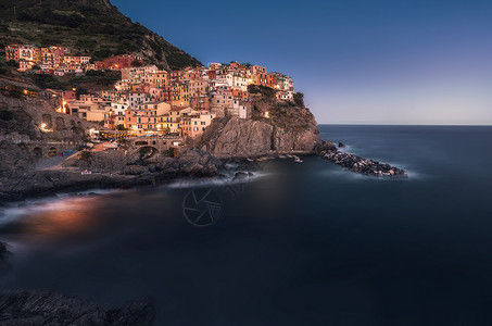 意大利五渔村风光海洋高清图片素材