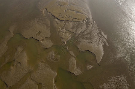 泥沙水航拍俯拍渭河泥沙风光背景