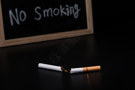 无烟日主题断裂的香烟图片素材