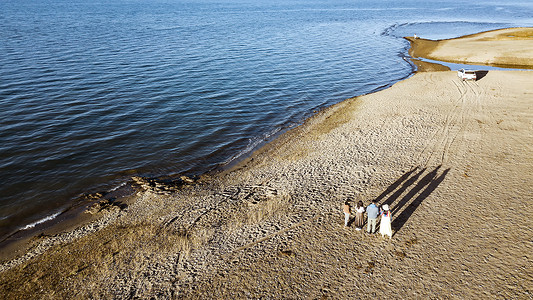 青海湖航拍风景背景图片