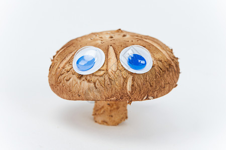 可爱小蘑菇边框愚人节创意菌菇背景