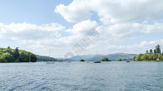 英国温德米尔湖背景图片