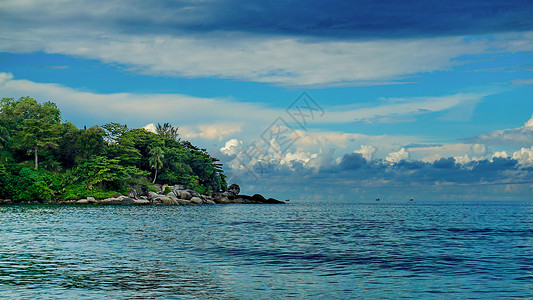 卡皮托利尼狼泰国普吉岛皮皮岛甲米海滩背景