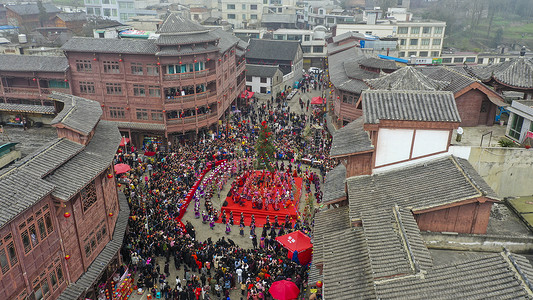 关岭苗族花树节背景