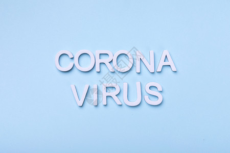 冠状病毒英文字母背景图片