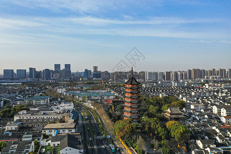 苏州北寺塔东西寺塔高清图片