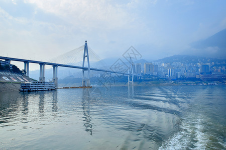 重庆市千厮门长江大桥重庆市奉节长江大桥三峡风景背景