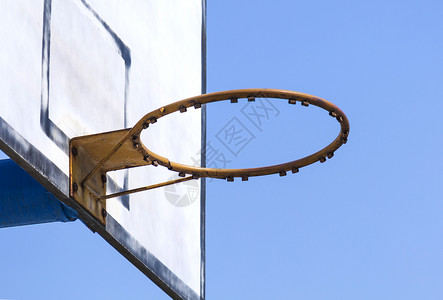 篮球架和篮球框篮球框特写背景