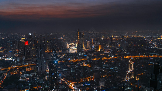 泰国曼谷城市夜景实拍高清图片