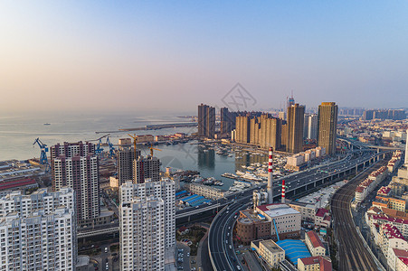 青岛西部老城区后海小港湾附近风光图片