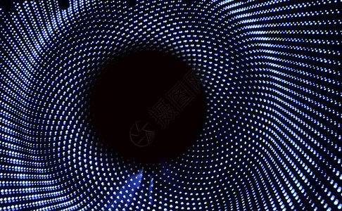 穿越时空隧道蓝色星光科技感舞台背景背景