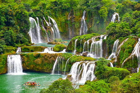 德系广西德天跨国瀑布景区背景