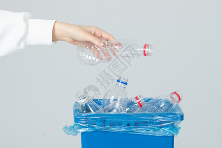 垃圾素材污染垃圾分类环保回收塑料瓶背景
