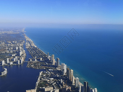 海岸城美国迈阿密航拍背景