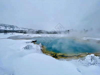 火山口公园美国黄石公园背景