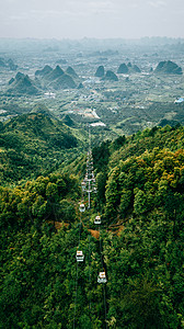 竖屏壁纸竖拍竖屏桂林风景缆车索道锁屏壁纸背景