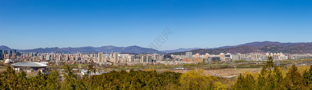 游乐园全景北京西山全景背景