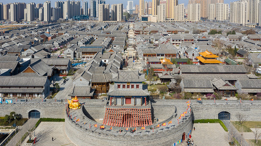 青岛即墨古城城门背景图片