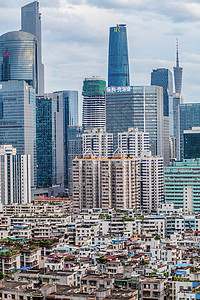 高低肩广东省广州市天河区建筑群背景