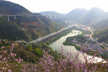 贵州虎跳河景区背景图片