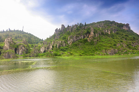 贵州省旧营水上小石林亚洲高清图片素材