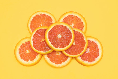 创意血橙水果切片组合高清图片