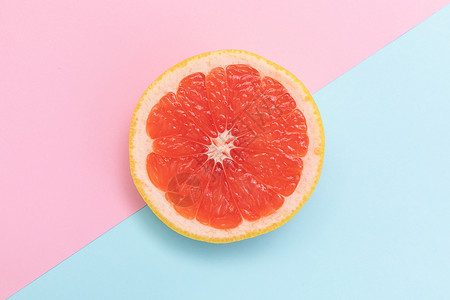 创意水果西柚切片图片