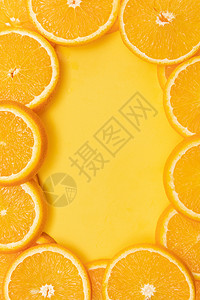 创意水果橙子切片组合背景图片