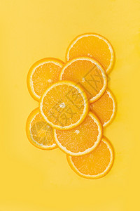 创意水果橙子切片组合背景图片