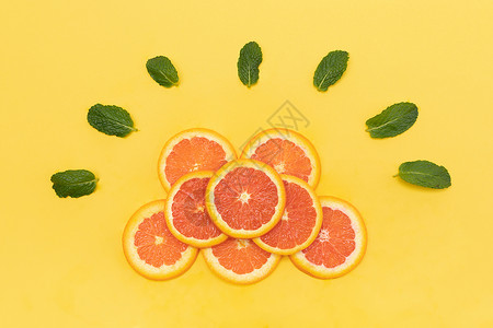 创意血橙水果切片组合图片