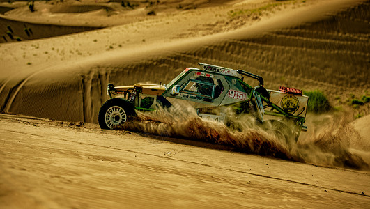 沙漠运动库布其沙漠赛车背景